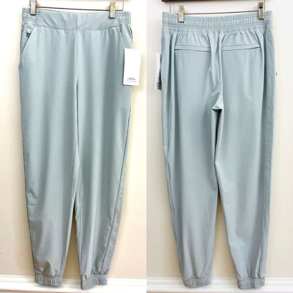 NWT, Athleta Brooklyn Textured Jogger, City Stripe Coast Grey - Picture 4 of 12